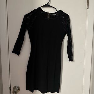 Express black mini bodycon dress